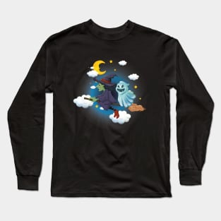 Witch with boo Long Sleeve T-Shirt